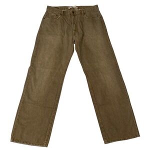Levis 569 Loose Straight Jeans Mens 36x34 Brown Cotton Denim Pants 569-0131